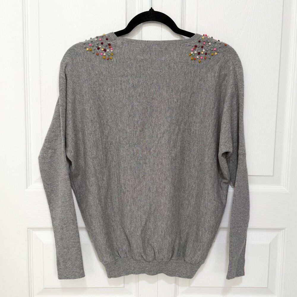 Women Anthropologie Angel Of The North Confetti Pom Pom Sweater Size XS - Picture 2 of 7